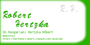 robert hertzka business card